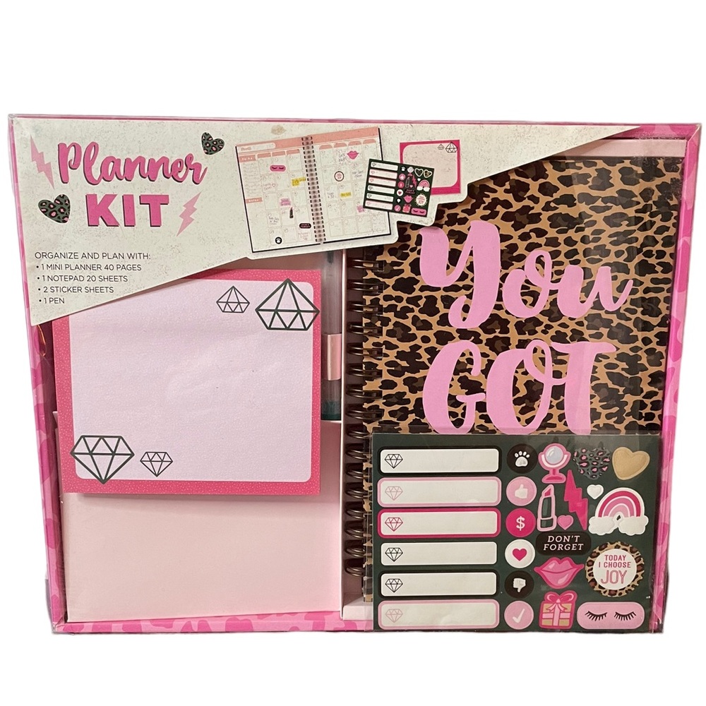 Leopard Print Planner Kit “You Got This” NWT